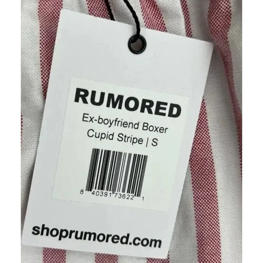 NWT‎ RUMORED Ex-Boyfriend Boxer Short Loungewear in Cupid Stripe S